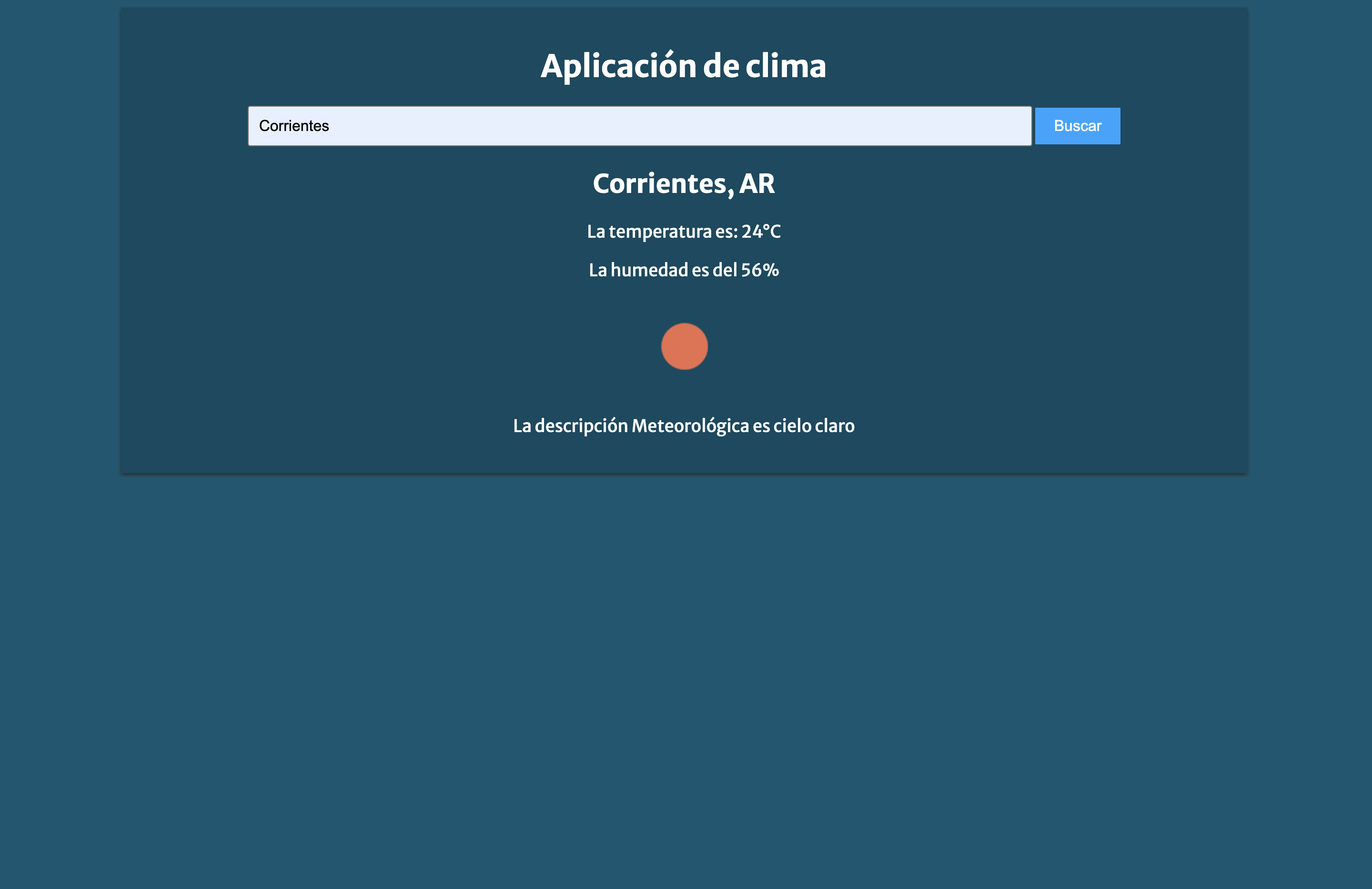 WebApp para consultar climas